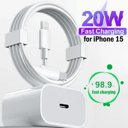 PD 20W USB C Hızlı Şarj Cihazı iPhone 15 Pro Max Artı Tip C - C Şarj Adaptörü, 1M Hızlı Şarj Kablosu ile iPhone iPad için