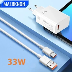 33W USB Charger Hoʻopiʻi wikiwiki EU/US Plug Mobile Phone Adapter No Xiaomi Redmi Note 13 12 11 iPhone Samsung Hoʻoiho wikiwiki