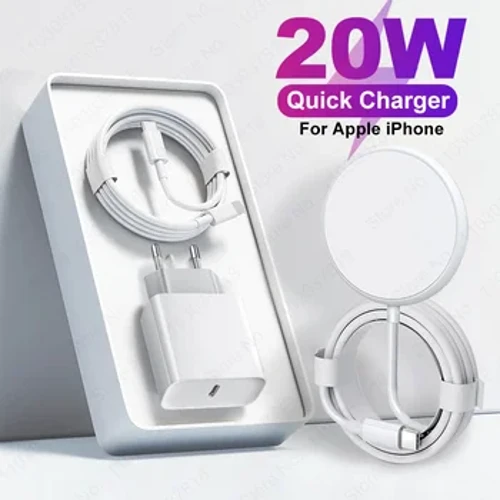 20W PD Từ Tính Sạc Nhanh Cho Apple iPhone 15 Pro Max 14 13 12 11 Bộ Sạc Không Dây X XS XR 8 Plus Loại C Sang Lightning