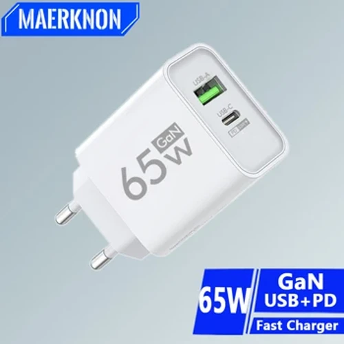 GaN 65W PD USB C Φορτιστής Κινητό Τηλέφωνο Quick Charge3.0 Type C Προσαρμογέας φορτιστή τοίχου για iPhone Xiaomi Samsung Macbook Fast Charger
