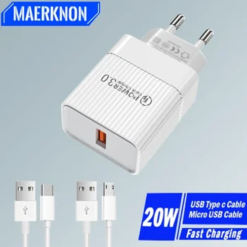 20W USB Polnilnik Hitro Polnjenje Mobilni Telefon Polnilnik Adapter QC 3.0 Za Huawei Samsung Micro USB Kabel Hitro Polnjenje Polnilnik Plug