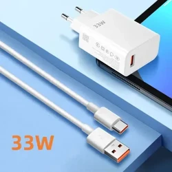 33 W USB-laturi ja 6A datakaapeli pikalataus3.0 matkapuhelinsovitin iPhone Xiaomi 13 Samsung Huawei -sovittimelle Pikalataus