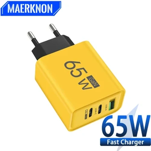 GaN 65W USB Type C Chargeur PD Fast Charge Quick Charge 3.0 Mauer Fir Telefon Adapter Fir iPhone Xiaomi 13 Huawei Samsung Oneplus