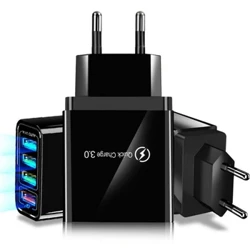 4 Port USB Charge Quick Charge 3.0 EU/US Plug Wall Charger Fir iPhone Samsung Xiaomi Huawei OPPO USB Fast Charge Telefon Charger