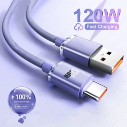 120W 6A Pengisian Cepat USB Tipe C Kabel Pengisian Cepat untuk Samsung S23 Realme Xiaomi 13 Huawei Ponsel Kabel Pengisian Cepat Kabel Data