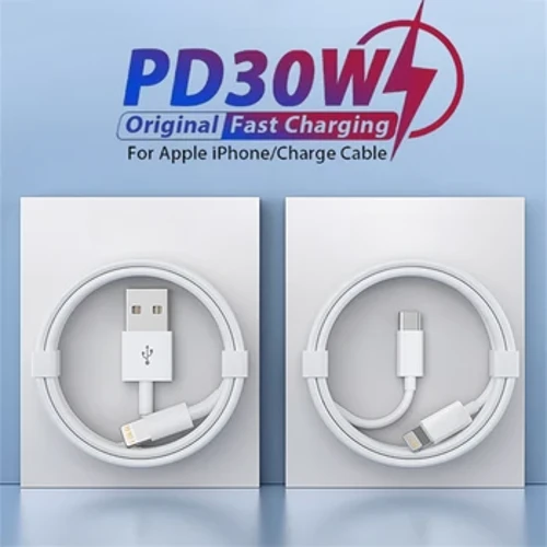 Originální 20W PD Fast Charging USB kabel pro Apple iPhone 15 14 8 7 Plus 13 12 11 Pro XS Max XR X USB C to Lighting Charger kabel