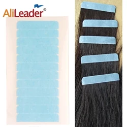 Alileader 5sheets 60pcs Tâp Ymestyn Gwallt Bondio Gludiog Dwy Ochr Dal Dŵr Cryf ar gyfer Estyniad Gwallt / Las / Toupee