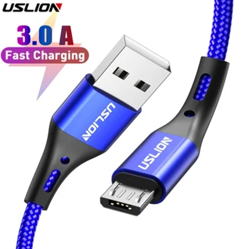 USLION 3A Micro USB-kabel Hurtiglading for Samsung Xiaomi Huawei Realme OPPO Android-mobiltelefon USB-dataledning 0,5/1/2/3M