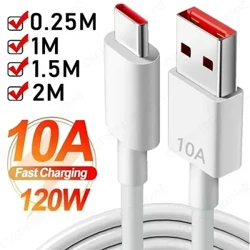 120W 10A USB Type C USB Cable Super Fast Charing Line no Xiaomi Samsung Huawei Hoʻohanohano i ka hoʻopaʻa wikiwiki 1M/2M USB C Uku Uila ʻIkepili