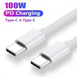 PD 100 Вт 60 Вт USB C да USB Type C Кабель хуткай зарадкі для перадачы дадзеных для Huawei Samsung Xiaomi Macbook iPad Лінія перадачы дадзеных тыпу C да тыпу C