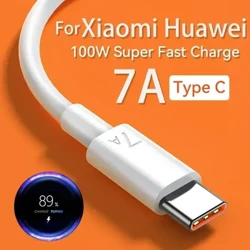 7A 100W Super Fast Charge Type C Cable ya USB kwa ajili ya Huawei Mate 60 Nova 10 Heshima Xiaomi Redmi POCO OPPO Reno iQOO Quick Charger Cable