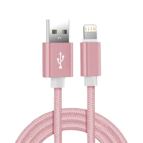 Metall Nylon Gefleckt USB Ladekabel fir iPhone 14 8 7 6S Plus X XR XS 11 12 13 Pro Max iPad 9 Fast Charging Data Cord 1m 2m 3m