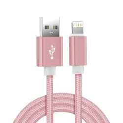 Kovový nylonový opletený USB nabíjací kábel pre iPhone 14 8 7 6S Plus X XR XS 11 12 13 Pro Max iPad 9 Rýchlonabíjací dátový kábel 1m 2m 3m