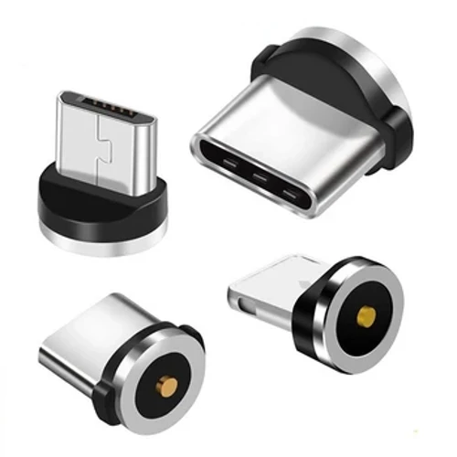 Magnetisk kabeladapter Mobiltelefonkabel Micro USB Type C Støvstik Magnetiske tips til Iphone Magnetopladerstik Roukyrss