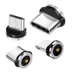 Kable magnetikoa egokitzailea Telefono mugikorren kablea Mikro USB motako C hauts-entxufeak Iphonerako Aholku magnetikoak Iphone kargagailuaren konektorea Roukyrss