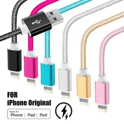 Cáp USB Sạc Nhanh Cho Apple iPhone 14 8 7 6S Plus X XR XS 11 12 13 Pro Max Chiếu Sáng sang Dây Sạc USB Dây Bện Nylon