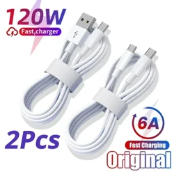 1-2 قطعة USB C إلى نوع C كابل 5A PD شحن سريع سلك بيانات الحبل آيفون 15 برو ماكس هواوي Xiaomi 13 12 سامسونج POCO Oneplus