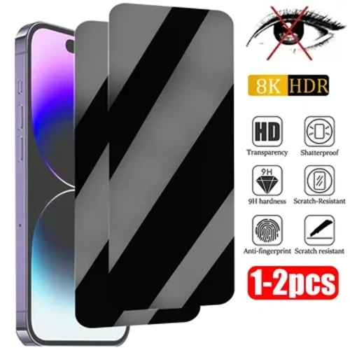 1-2 ST Anti-Spy Glass för iPhone 15 14 13 12 11 Pro Max Mini X XS XR 7 8 6 PlusSekretessskärmskydd för iPhone SE 2020 2022