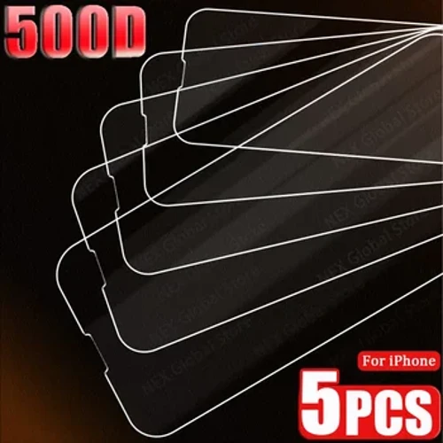 Gloine tempered 5PCS do iPhone 15 14 13 12 11 Pro Max Mini Cosantóir Scáileáin le haghaidh iPhone 15 14 Móide 7 8 X XR XS Max SE 2020 2022