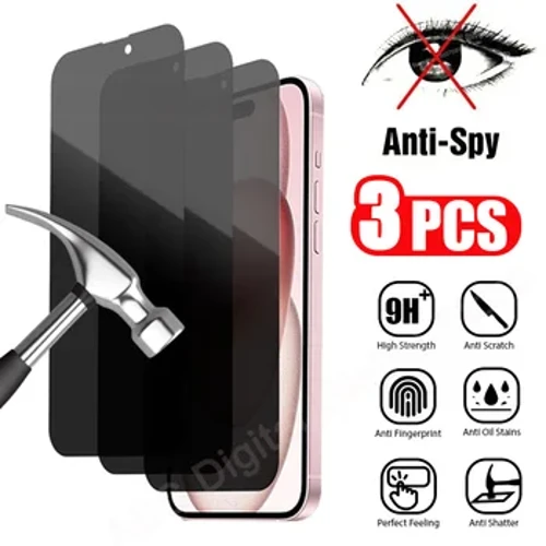 Gloine Príobháideachta 3PCS le haghaidh iPhone 15 14 13 12 11 Pro Max Mini Cosantóir Scáileáin Frith-Spy Do iPhone 14 15 Plus X XS XR SE 2020 2022