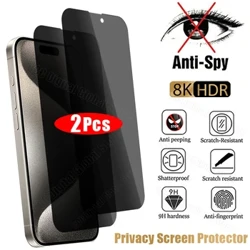 Protecteur d'écran Anti-espion, 2 pièces, verre de confidentialité pour iPhone 15 14 13 12 11 Pro Max Mini X XS XR 7 8 6 Plus SE 2020 2022