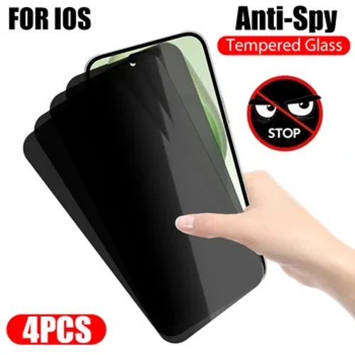 4 KOS Zaščitno steklo Za iPhone 14 13 15 12 11 Pro Max Anti-Spy Glass Za iPhone 13 12 Mini 15 14 Plus X XR XS SE 2022