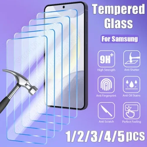 1/2/3/4/5PCS Gwydr Tempered ar gyfer Samsung S22 S23 Plus A54 A34 A14 A12 A22 A32 A53 A73 A33 A13 5G A52 A51 A72 A71 Amddiffynnydd Sgrin
