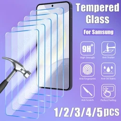 1/2/3/4/5pcs Загартаванае шкло для Samsung S22 S23 Plus A54 A34 A14 A12 A22 A32 A53 A73 A33 A13 5G A52 A52 A72 A71 Afferent Protection Screen Protector