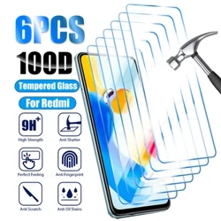 I-6PCS Tempered Glass Ye-Xiaomi Redmi Note 11 12 Pro Plus 5G 10 Pro 9 8 11S 10S Isivikeli Sesikrini se-Redmi 12C 10C 9C 9A 9T ingilazi
