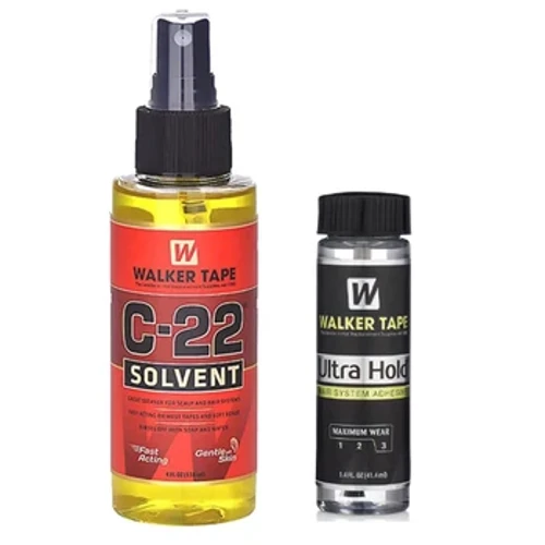 1 Set 118ml C-22 Solvent Spray Remover ma 41.4ml Walker Tape Ultra Hold Kelu mo Lace Wig/Toupee Fa'apipi'i Aveese mo lipine lauulu