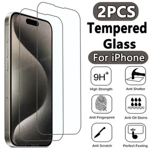 2kpl karkaistua lasia iPhonelle 14 13 12 11 Pro Max näytönsuoja iPhone 12Mini 13Mini 7 8 15 Plus SE X XS XR 14Pro Glassille