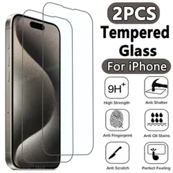 2db Edzett üveg iPhone 14 13 12 11 Pro Max képernyővédő fólia iPhone 12Mini 13Mini 7 8 15 Plus SE X XS XR 14Pro Glass készülékhez
