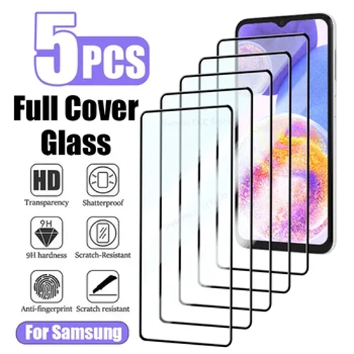 5 buc. sticlă securizată cu acoperire completă pentru Samsung A14 A13 A33 A53 A52S A73 S21 FE 5G Protector de ecran pentru Samsung S23 S22 Plus A21S A72