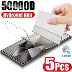 5Pcs Hydrogel Film para sa Samsung Galaxy S20 S22 S21 S23 S24 Ultra S10 S9 S8 Plus FE Screen Protector para sa Samsung Note 20 10 9 Plus
