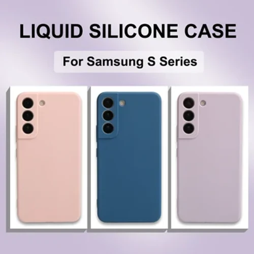 Para Samsung S8 S9 S10 + S20 FE S21 S22 Plus S24 S23 Ultra funda de silicona líquida suave ultrafina a prueba de golpes funda trasera del teléfono