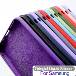 Coque de téléphone en silicone liquide, étui souple antichoc pour Samsung Galaxy S24 S23 Ultra S22 S21 S20 FE S10 Plus, S 24 23 23 22 21 20 10