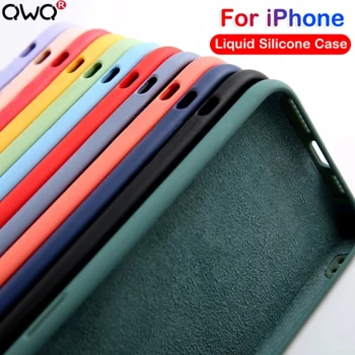 Achos Silicôn Hylif Moethus Ar gyfer iPhone 15 14 13 12 11 Pro Max Case For iPhone 13 12 mini X XR XS MAX 8 7 Plus Shockproof Cover