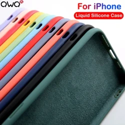 Matagofie Sua Silicone Case mo le iPhone 15 14 13 12 11 Pro Max Case mo le iPhone 13 12 mini X XR XS MAX 8 7 Plus Ufiufi Tete'i