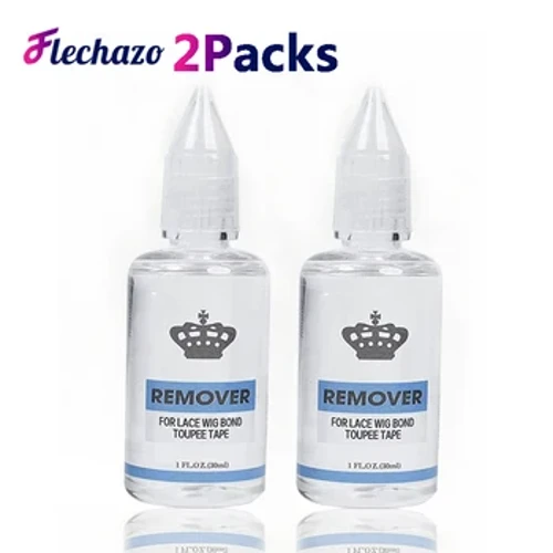 Dissolvant de colle pour dentelle, 2 paquets de ruban adhésif pour extensions de cheveux, dissolvant de colle pour os de cheveux, huile à action rapide, dissolvant de colle pour Extensions de cheveux