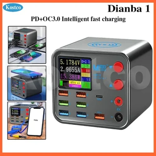 MaAnt Dianba Rhif 1 8-port PD Charger Ffôn Symudol Cylchdaith Byr Cyfredol Data Canfod A Thrwsio Swyddogaeth Offeryn Codi Tâl