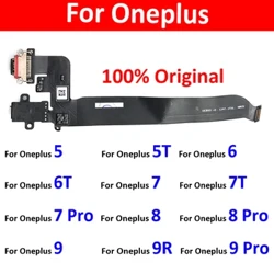100% Orihinal na USB Charger Dock Connector Charging Port Microphone Flex Cable Para sa OnePlus 5 5T 6 7 7T 8 8T 9 Pro 9R Nord N10 5G