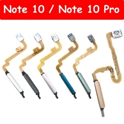 Oriģinālais tālrunim Xiaomi Redmi Note 10 Pro 10 11S 5G mājas poga Barošanas taustiņš Fingerprint Print Touch ID sensors Flex kabeļa lentes rezerves daļa