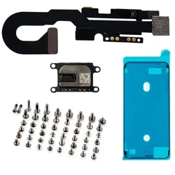 สำหรับ iPhone 7 7P 8 Plus กล้องด้านหน้าพร้อมเซนเซอร์ Proximity Light Flex Cable + สกรูชุดเต็มกาวกันน้ำ + ลำโพงหู