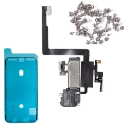 Kulak Hoparlör Işık Sensörü Flex Kablo iPhone X XR XS Max 11 Pro Max Vida Kiti Ve Su Geçirmez Tutkal Değiştirme