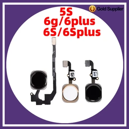 Botão home para iPhone 5S 6 6s com cabo flexível Funções de retorno da chave principal sem sensor de impressão digital Touch ID