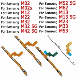 Pŵer botwm ochr ymlaen cebl oddi ar ar gyfer Samsung Galaxy M02 M02s M12 M22 M32 M42 M52 M62 M13 M23 M33 M53 M53 5G Cyfrol Cebl Flex Newydd