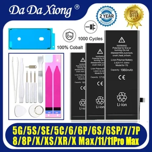 Høy kvalitet 0 sykluser batteri for iPhone SE 2 4 4S 5 5S 5C 6 6S 7 8 Plus X XR XS 11 Pro Max 7P For Apple iPhone7 iPhonese 6splus