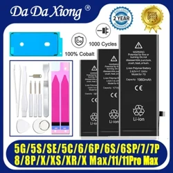 High Quality 0 Cycles Battery For iPhone SE 2 4 4S 5 5S 5C 6 6S 7 8 Plus X XR XS 11 Pro Max 7P For Apple iPhone7 iPhonese 6splus