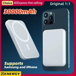 30000mAh Portable Wireless Charger Macsafe Auxiliary Spare External Magnetic Battery Pack Power Bank Fir iPhone 15 14 13 Pro Max