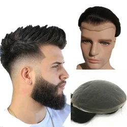 NLW Toupee no nā kāne lauoho lauoho prosthesis mens Swiss Lace lauoho hoʻololi ʻōnaehana ʻāpana lauoho kumu 10 * 8 mau ʻāpana lauoho